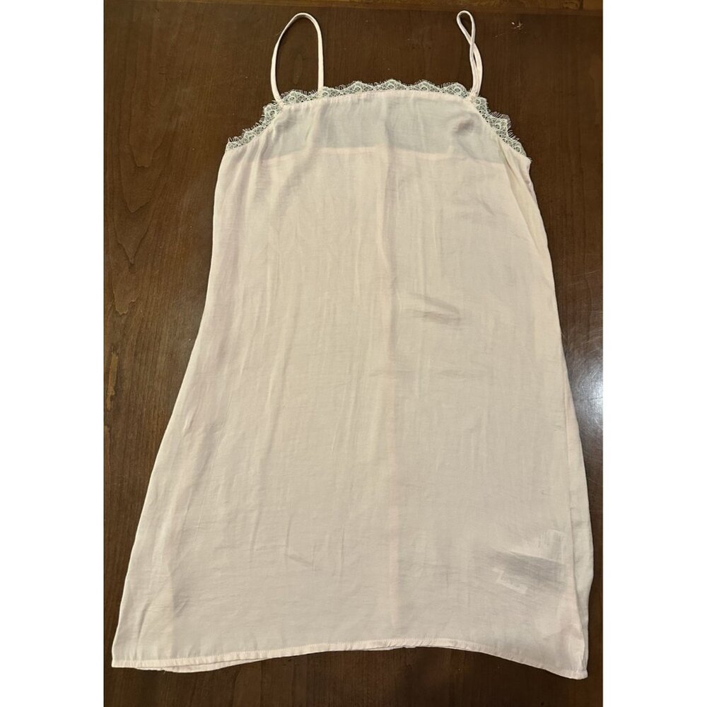 Vtg Y2k Hollister Blush Pink Camisole Slip Lace Trimmed women's Med